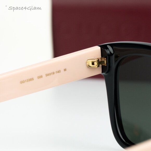 Gucci Women Sunglasses Black Nude Pink Grey Square GG1338S 006 NEW AUTHENTIC - Picture 6 of 8